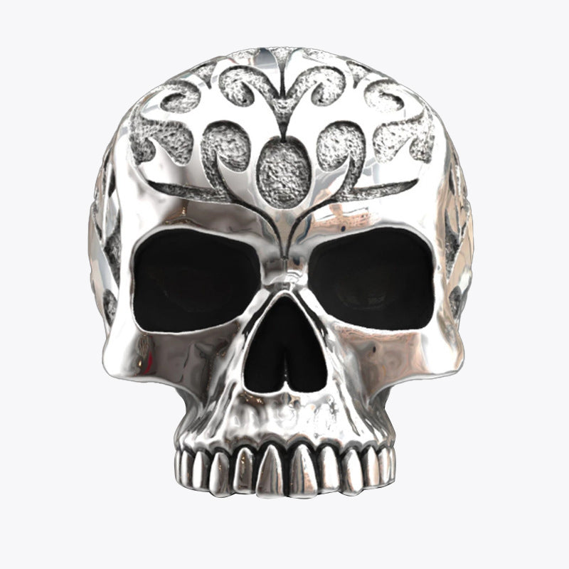 CARVED SKULL RING