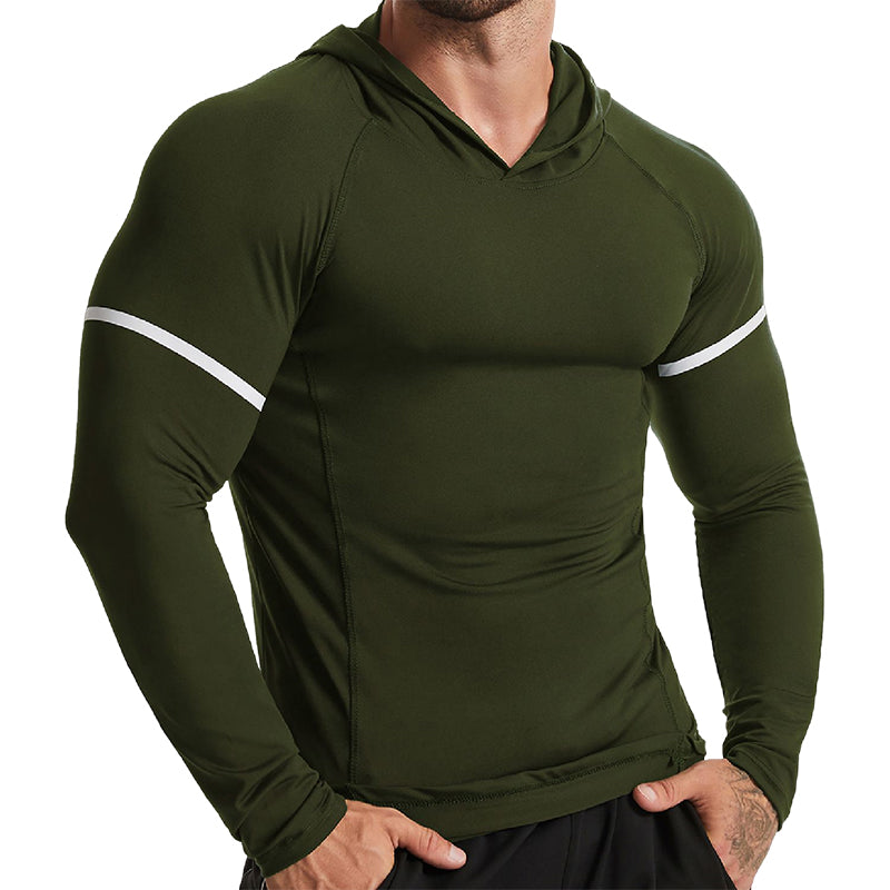 Long Sleeve Workout Hoodie Shirts for Men