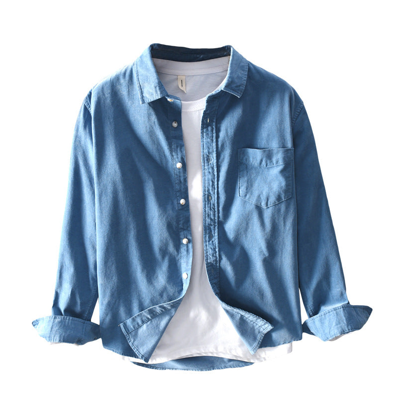 Men's Casual Solid Button Up Shirts