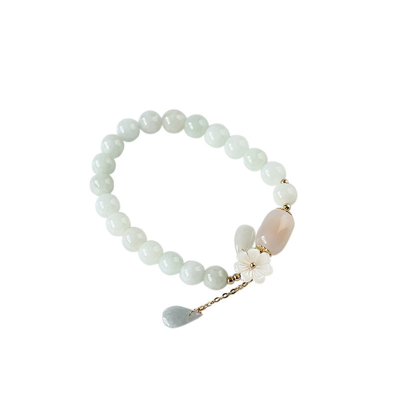 Emerald Jade Stone & Agate Bracelet
