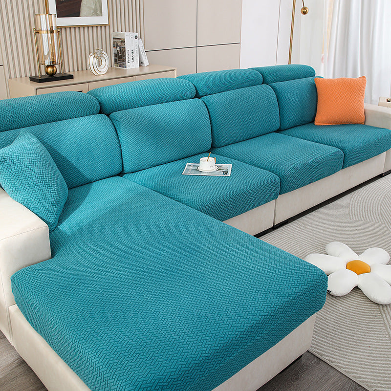 Wrap-around stretch sofa cover