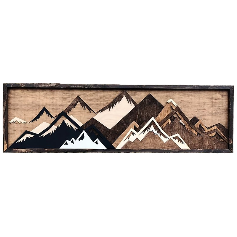 Handmade Wooden Forest & Mountain Wall Decor