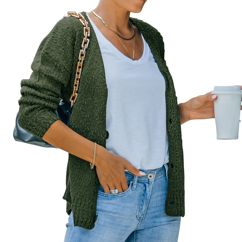 V-neck Knitted Cardigan