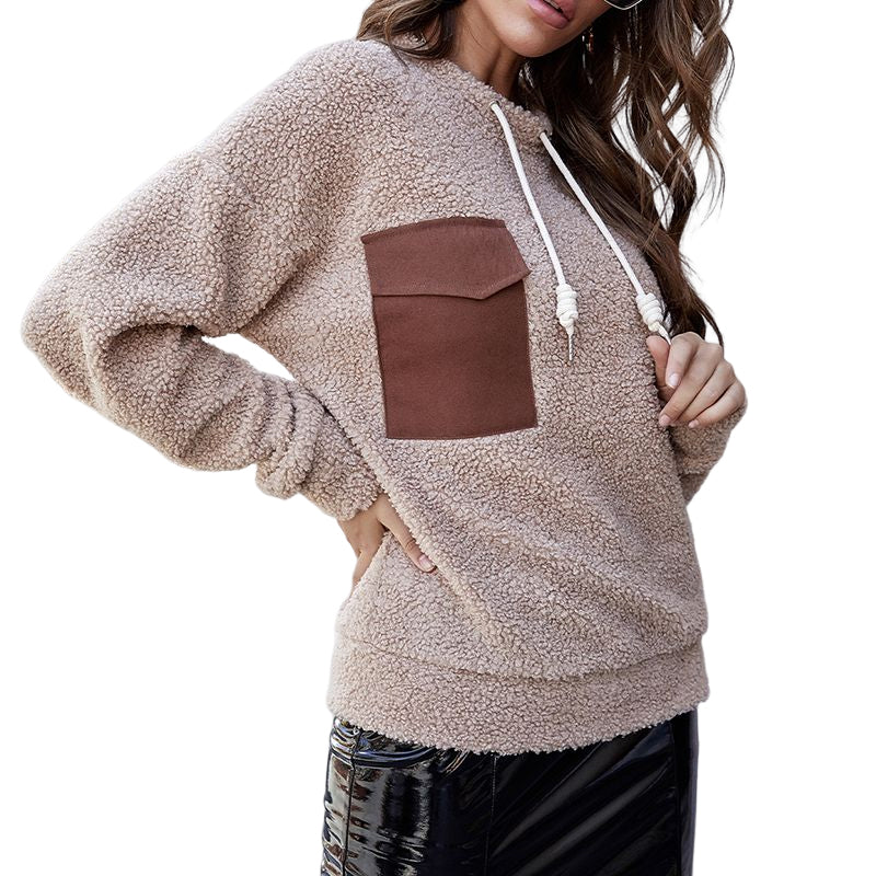 Plush Pocket Crewneck Sweatshirt