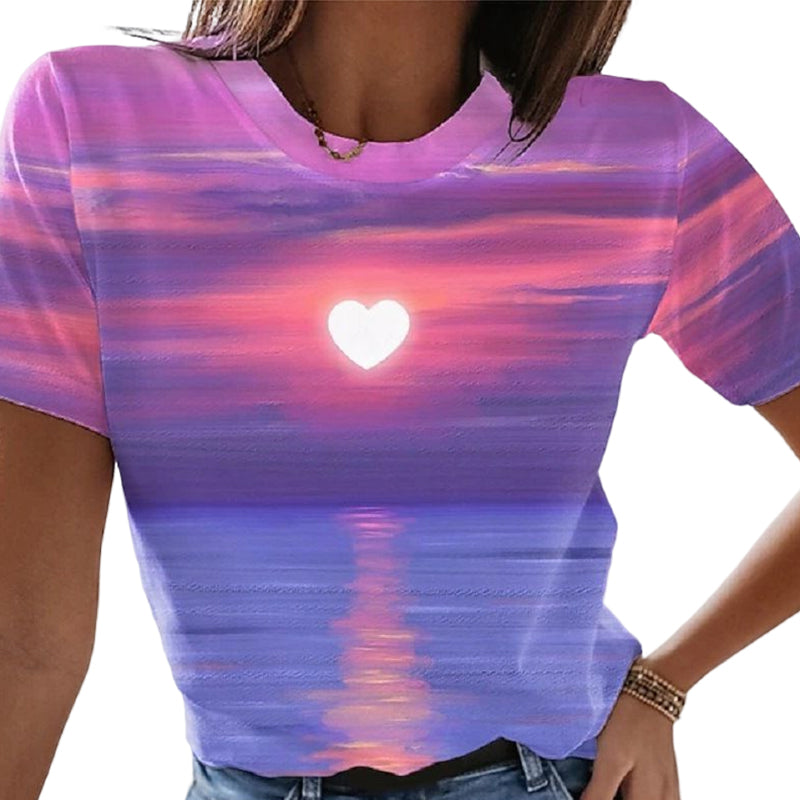 Women's Casual Weekend 3D Printed Painting T-shirt