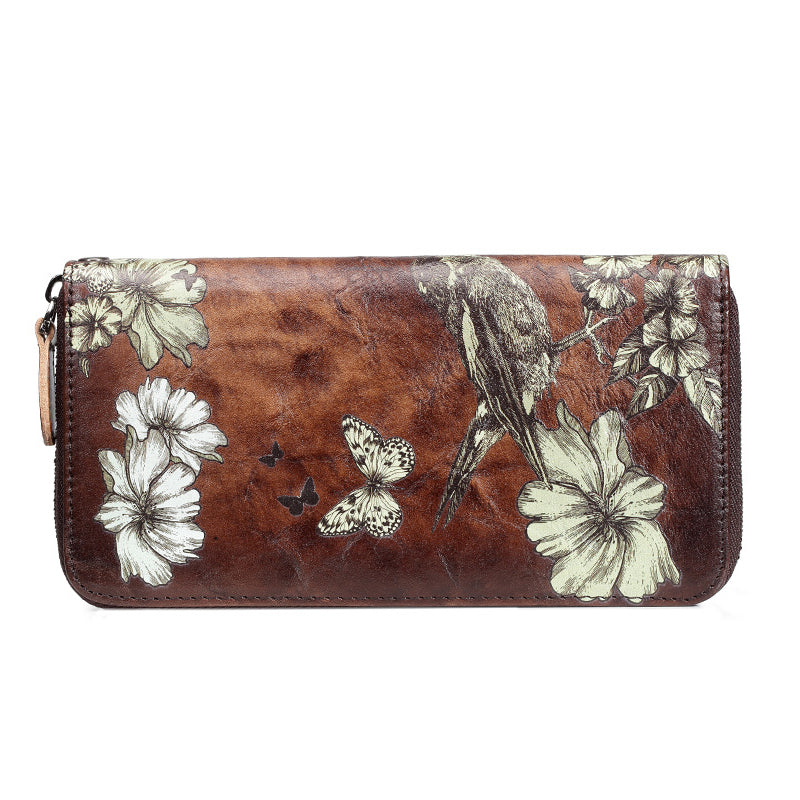 Large Capacity Floral Printed Vintage Wallet