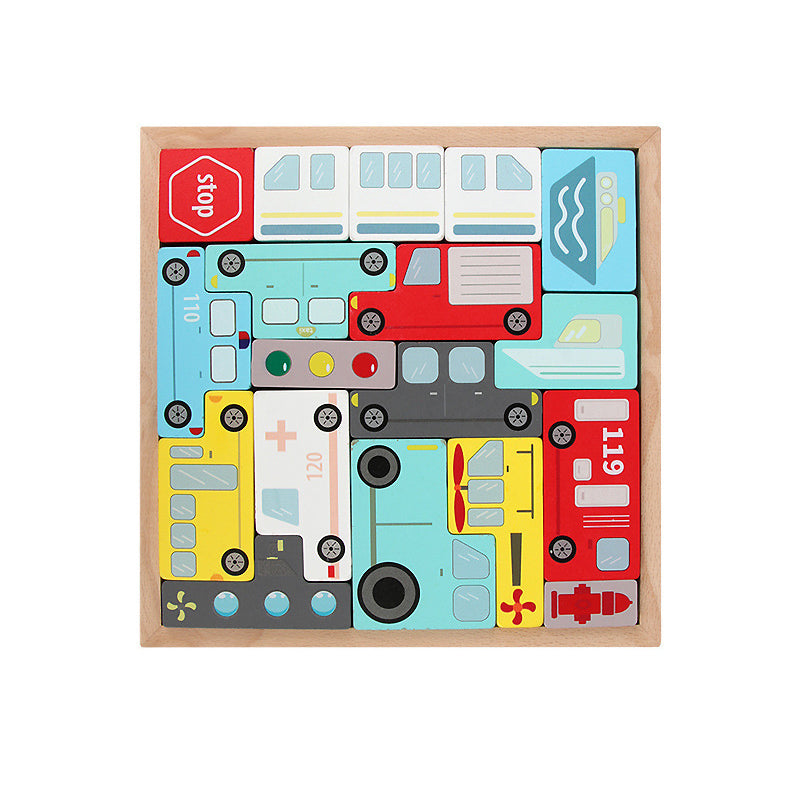 Wooden Russian Blocks Puzzle