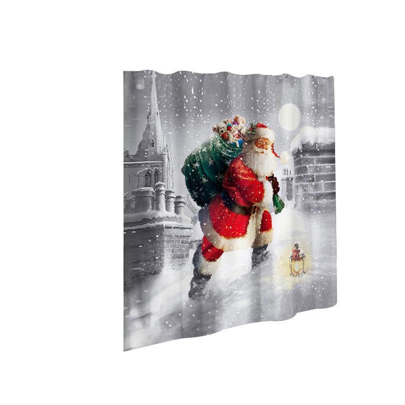 💖Christmas Shower Curtain Santa Claus Cartoon Version💖