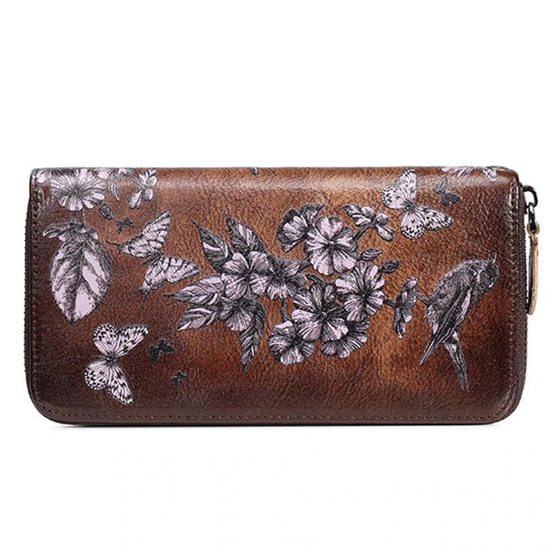 Large Capacity Floral Printed Vintage Wallet