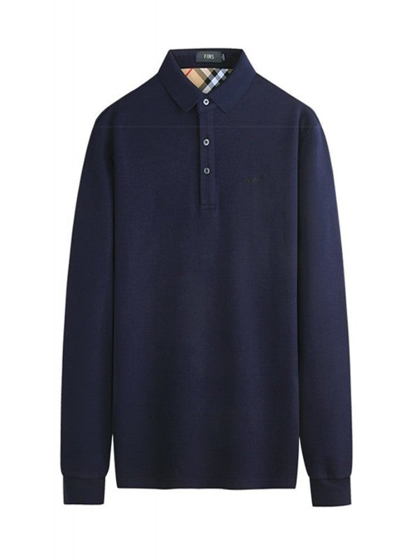 Men's Loose Lapel Long Sleeve T-Shirt