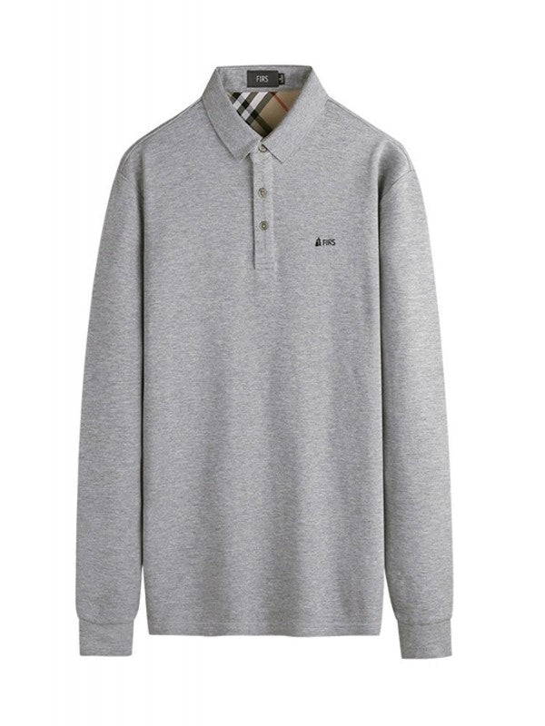 Men's Loose Lapel Long Sleeve T-Shirt