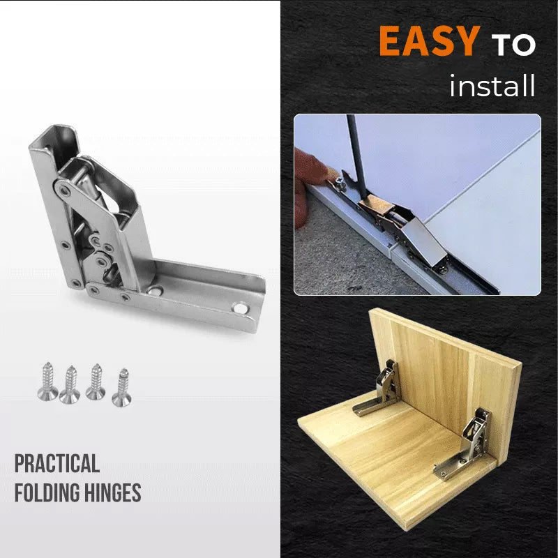 Opening-free 90 degree folding hinges