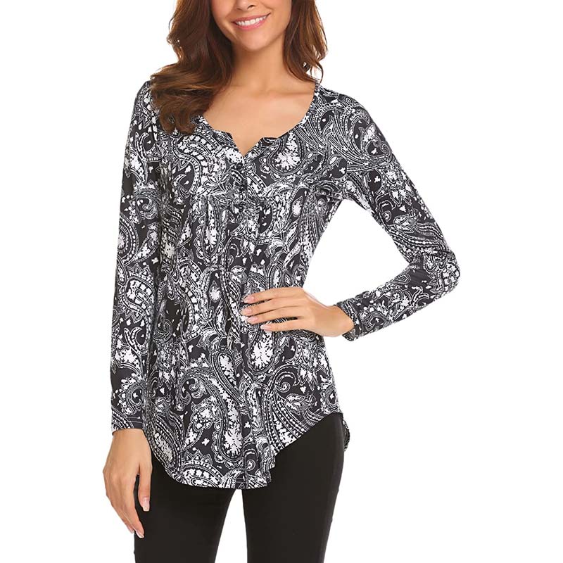 Women's Autumn Printed Long Sleeve T-Shirt