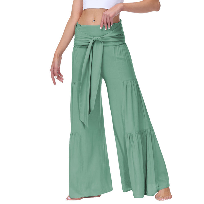 High-waisted Drapey Wide-legged Pants