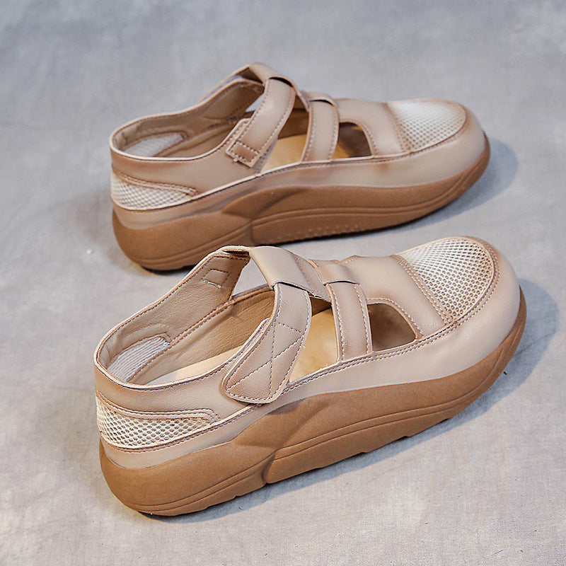 Hollow-out Casual Leather Sandals for Women