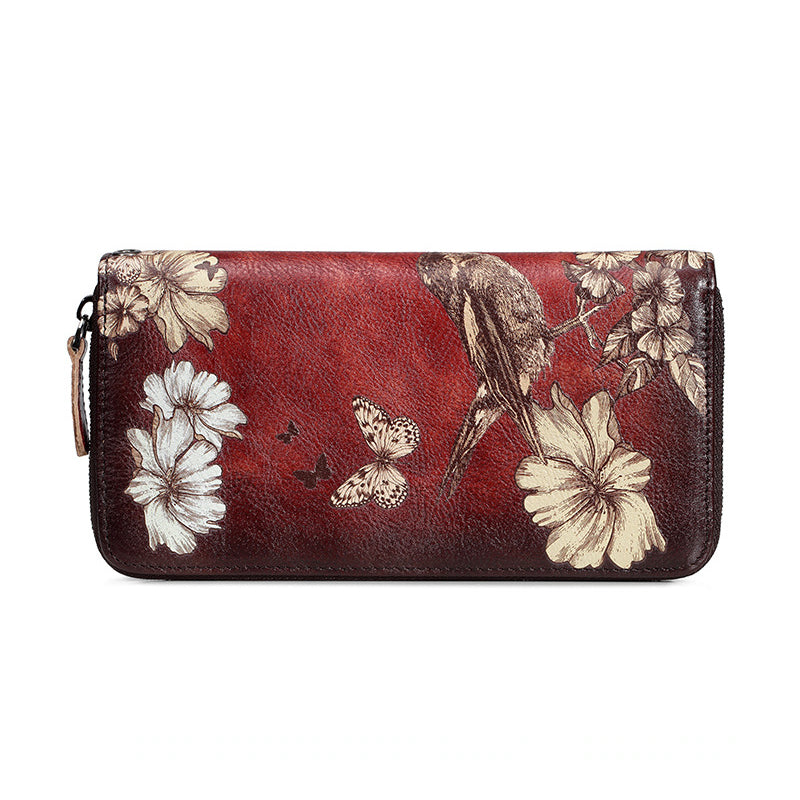 Large Capacity Floral Printed Vintage Wallet