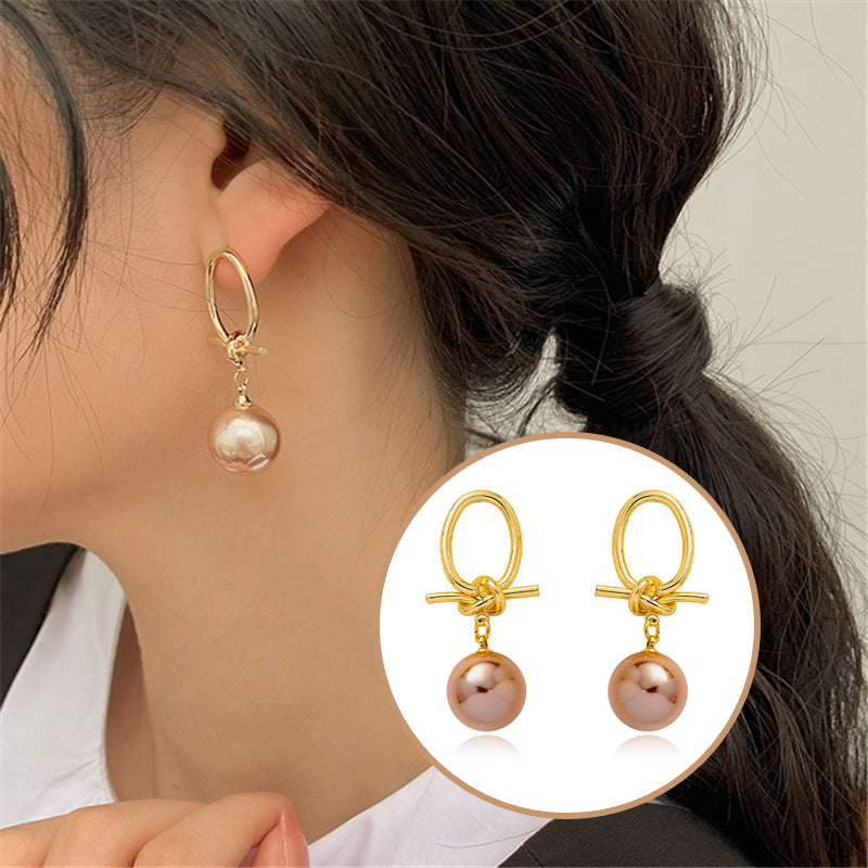 Knotted Pearl Earrings