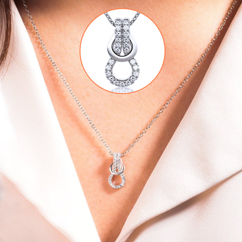 Geometric White Zircon Pendant