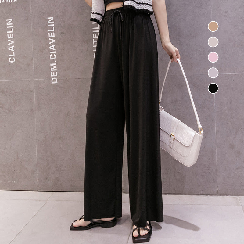 Ice Silk Wide Leg Women's Pants