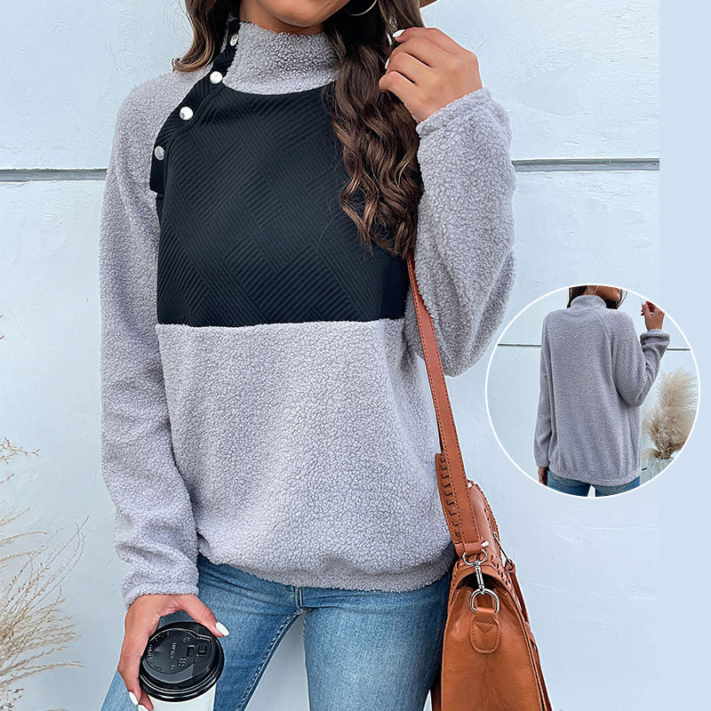 Long Sleeve Half turtleneck Fleece Sweater