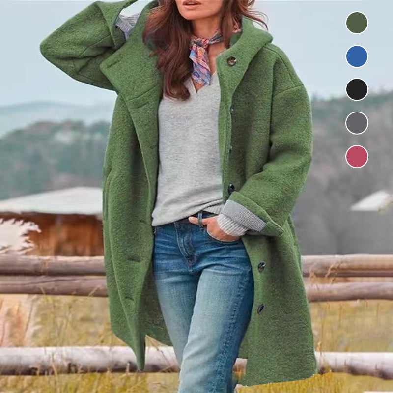 Solid Tweed Coat