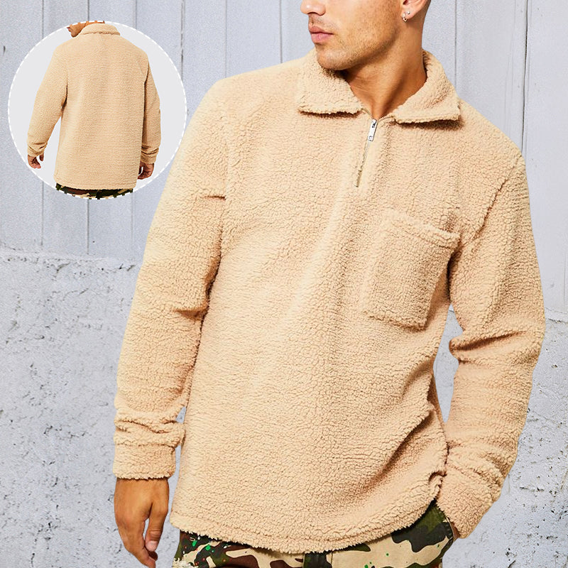 Mens Fuzzy Sherpa Pullover