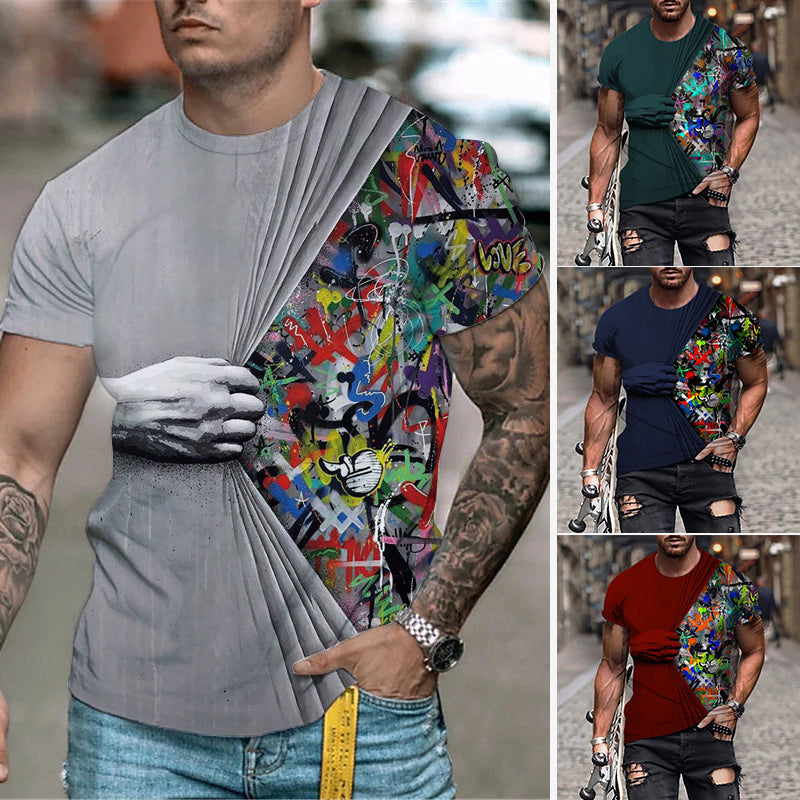 Men's 3D Print Graphic T-shirt