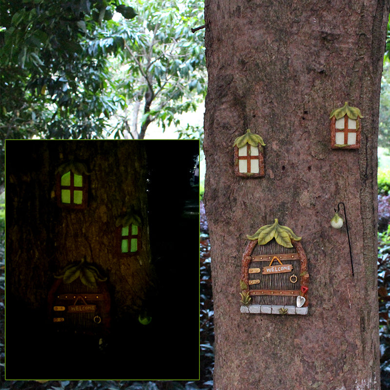 Garden Resin Tree Luminous Windows Decoration