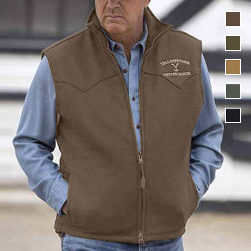 Men's Trendy Slim Print Vest Jacket