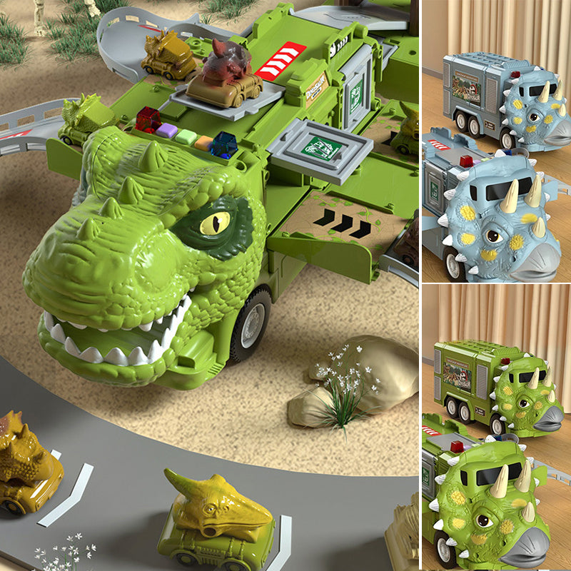 New Dinosaur Transforming Engineering Truck Track Toy Set