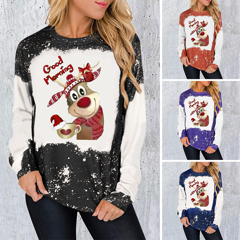 Christmas Crew Neck Print Sweatshirt