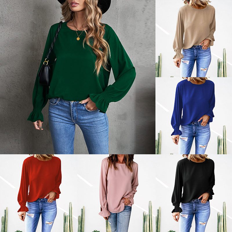 Ruffled Puff Sleeve Top