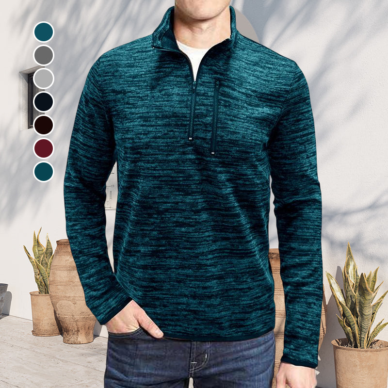 Men's autumn and winter zipper turtleneck t-shirt