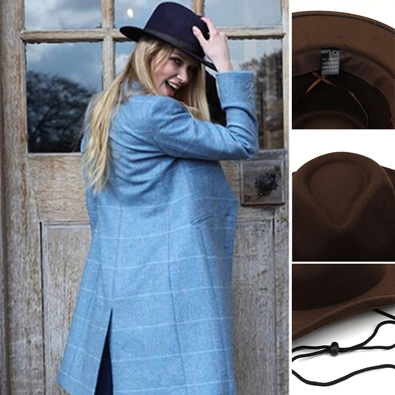 Gentleman Leather Buckle Hat