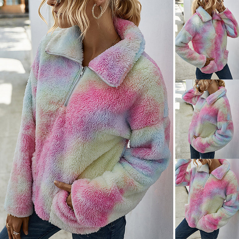 Tie-Dye Plush Sweatshirt