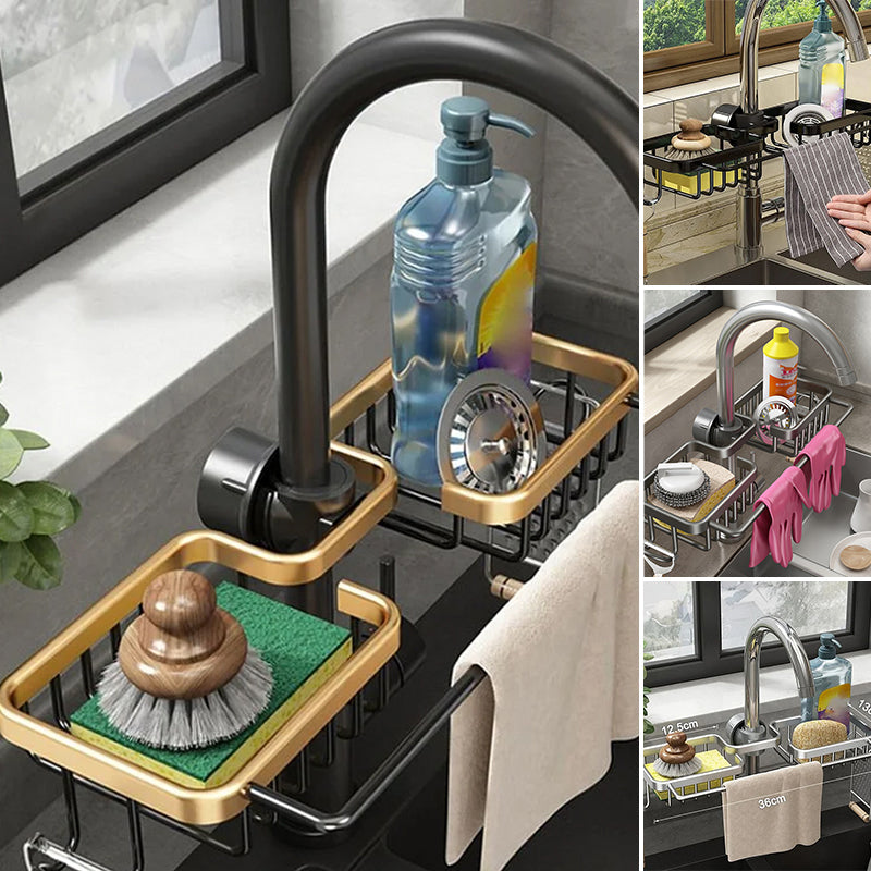 Rust-proof Space Aluminum Faucet Rack