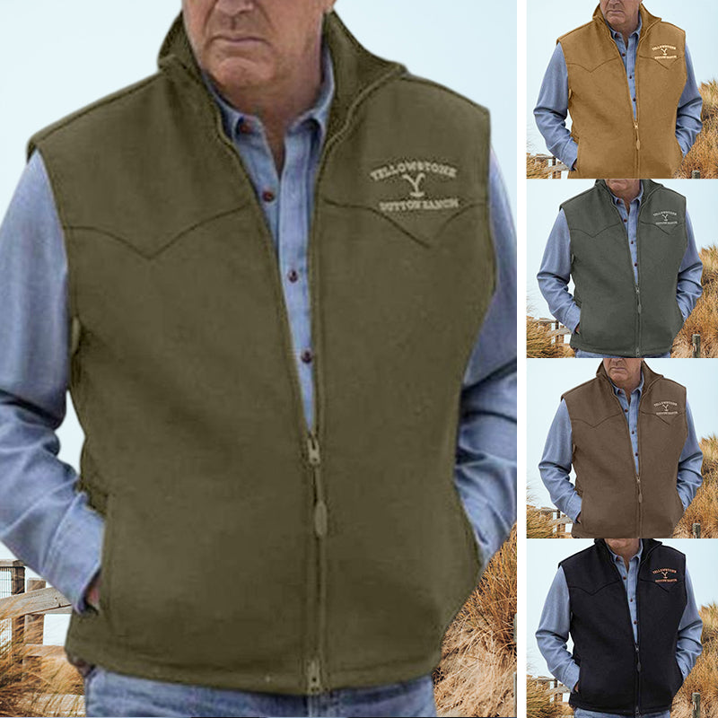Men's Trendy Slim Print Vest Jacket