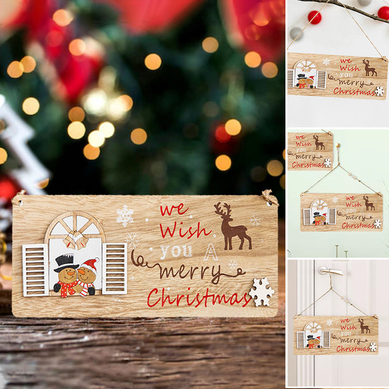 Christmas Wooden Hanging Sign