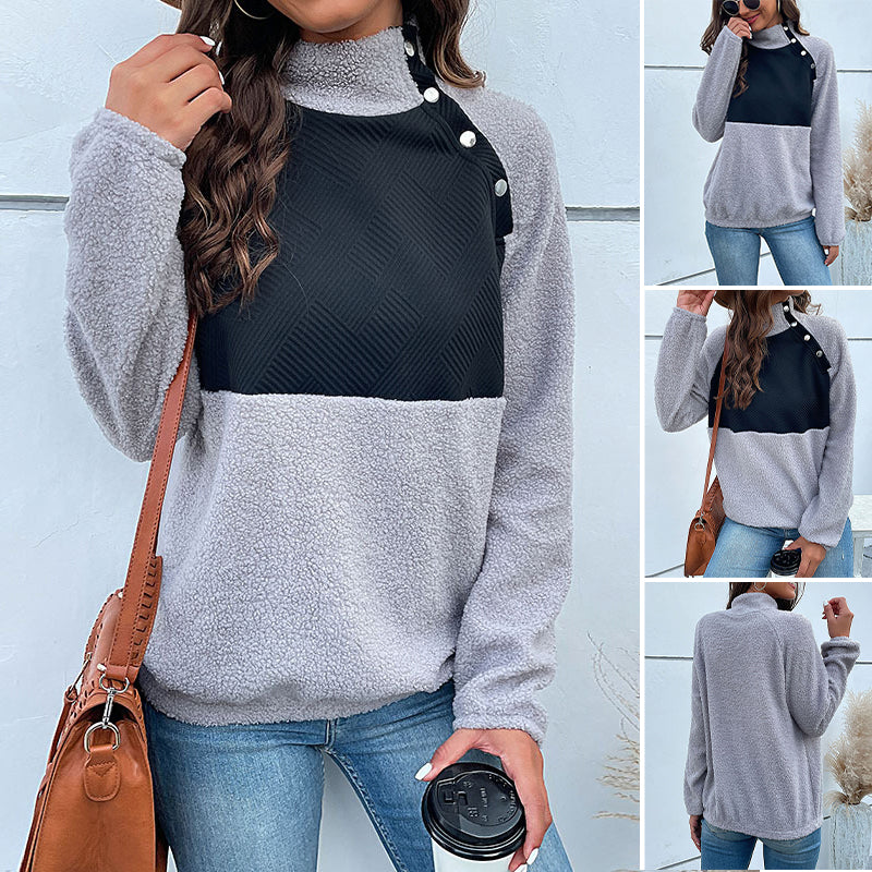 Long Sleeve Half turtleneck Fleece Sweater