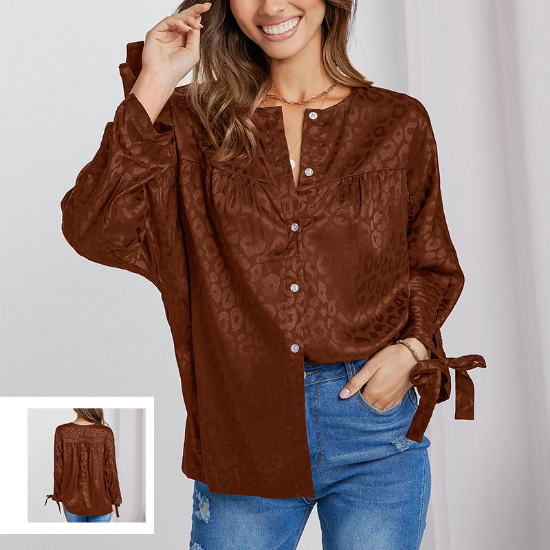 Fashion Casual Crew Neck Print Shirt