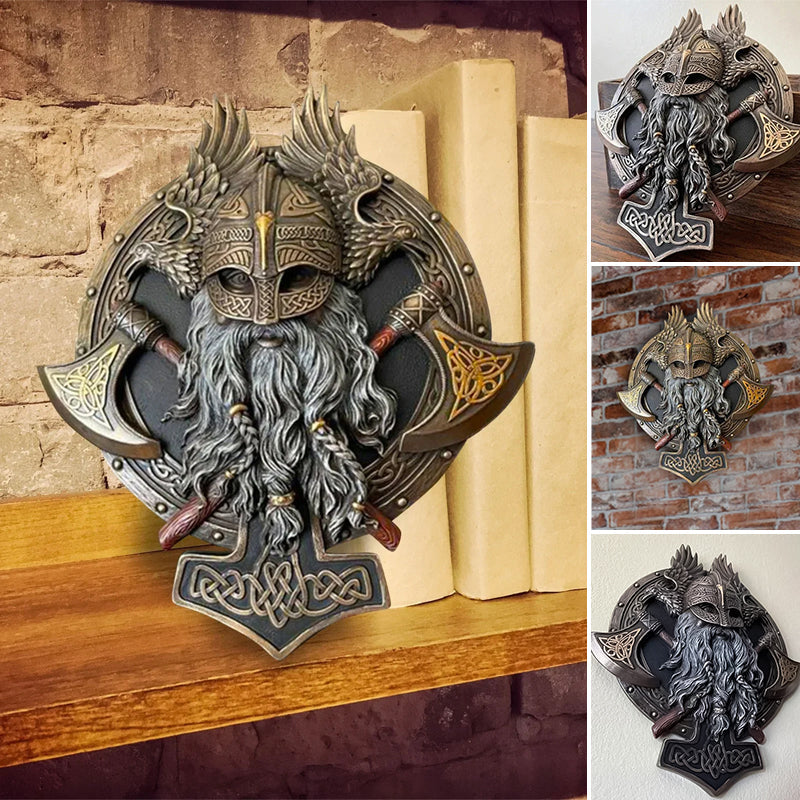 Retro Viking Berserker Double Axe Wall Decorative