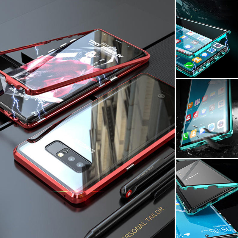 Magnetic Tempered Glass Double-sided Phone Case For Samsung