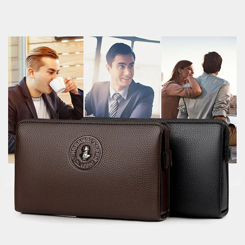 Anti-theft Combination Lock Business Men's Clutch