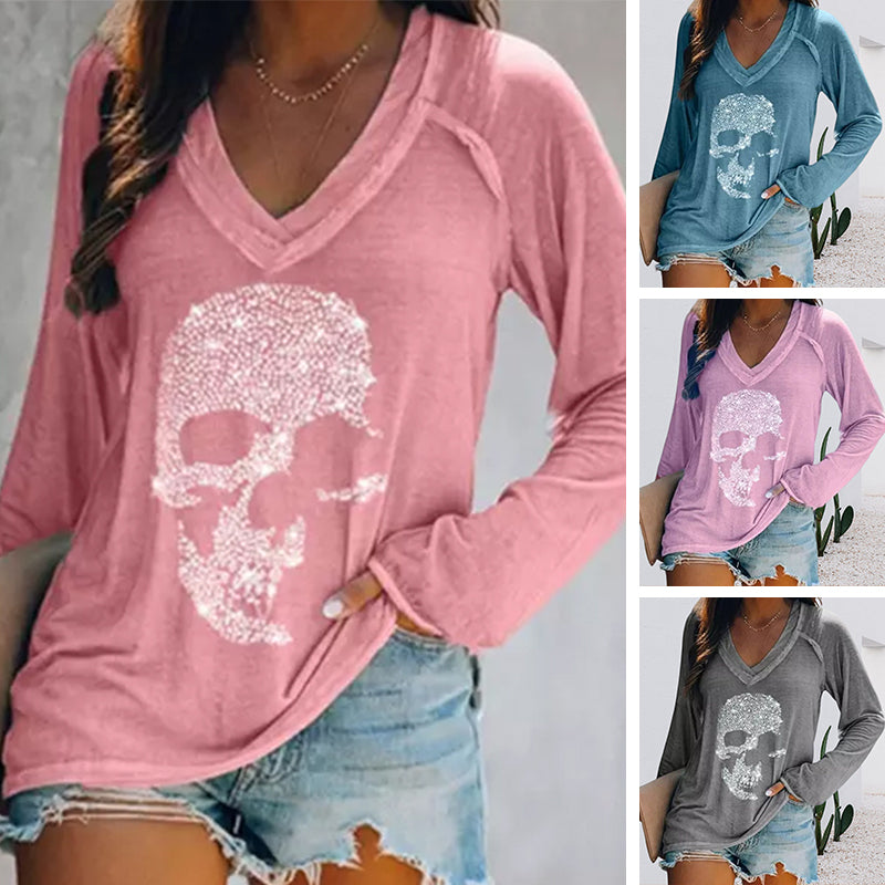 Retro Skull Long Sleeve Shirts