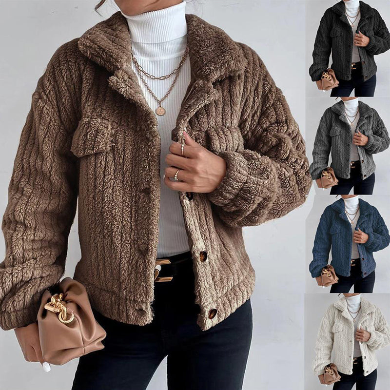 Lapel Plush Jacket