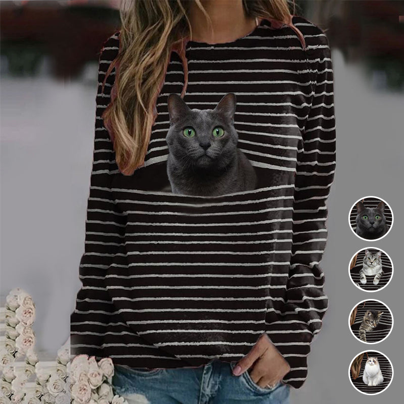 Cat Striped T-Shirt