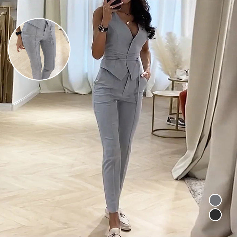 Sexy Vest Pencil Pants Two Piece Set