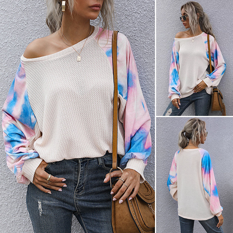 Tie-dye Crew Neck Panel T-shirt