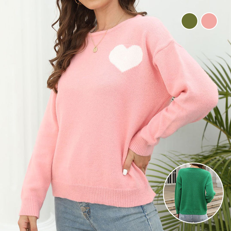 Love Pattern Sweater