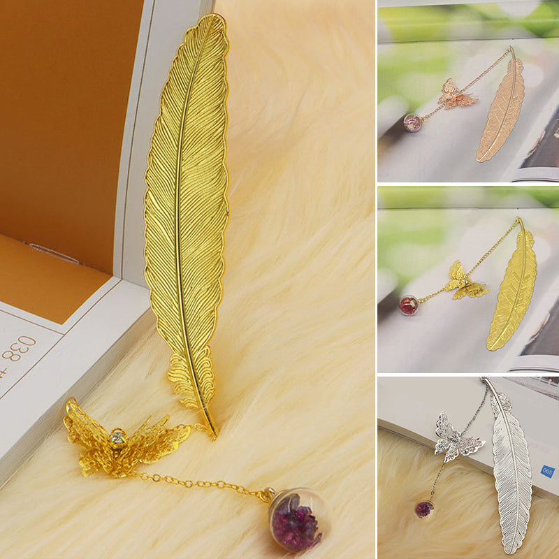 Metal Feather Bookmark